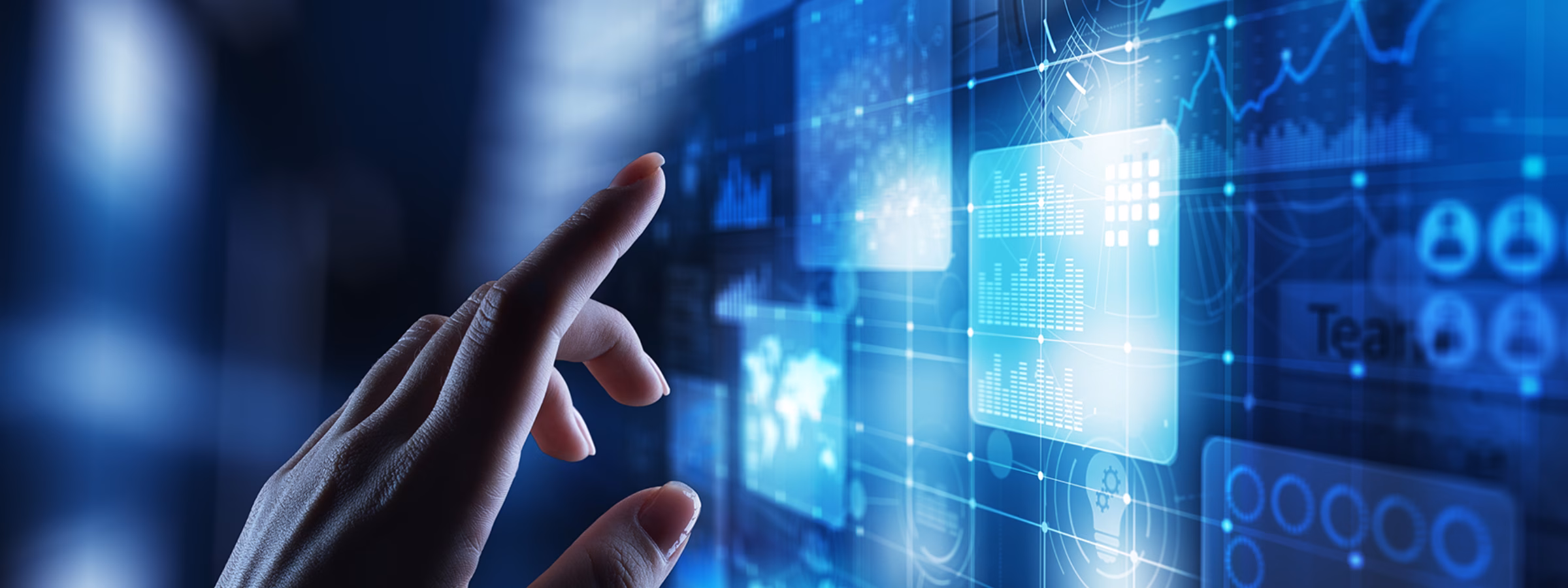 Digitale Daten werden über ein interaktives Dashboard visualisiert und analysiert.