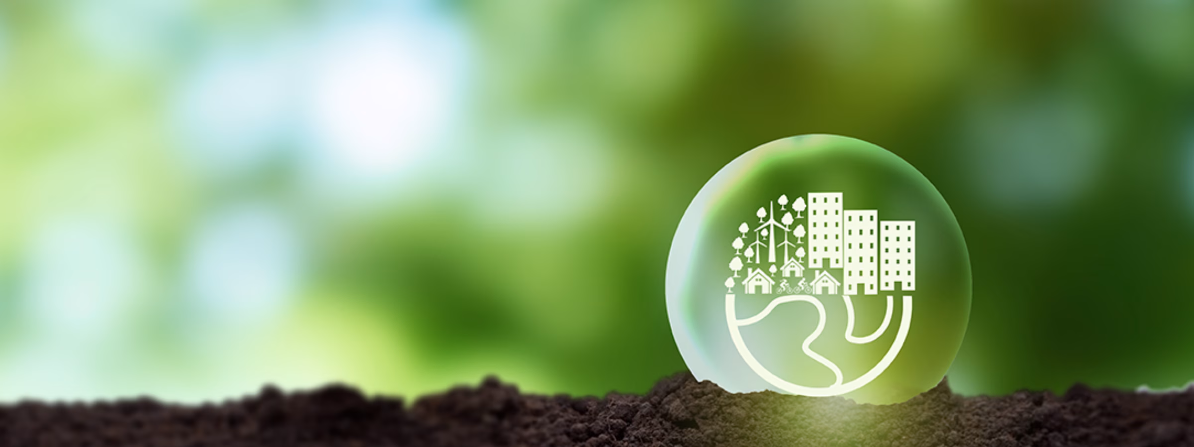 A symbolic representation of sustainability, green innovation, and the responsible use of natural resources.