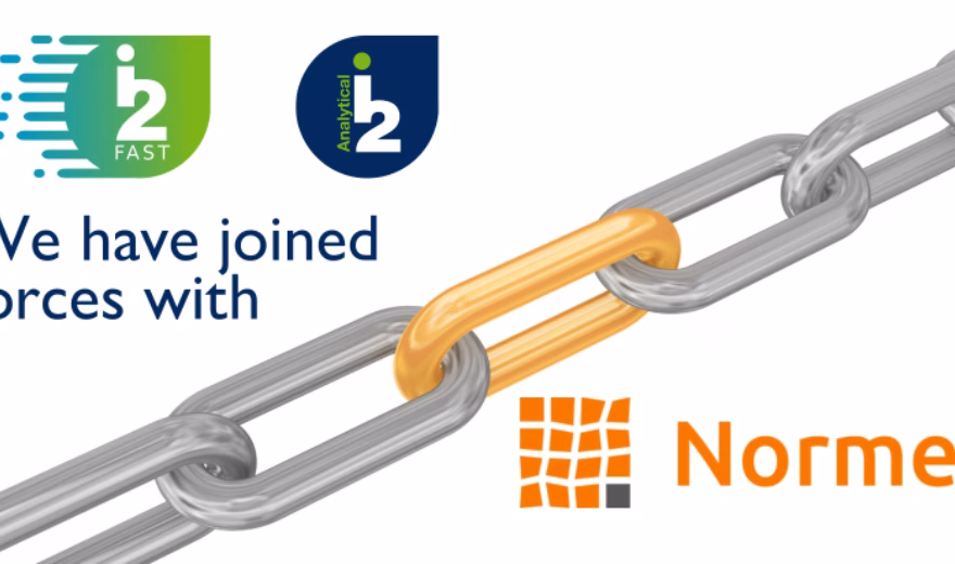 Announcement of a partnership between Normec and the Institute of Environmental Sciences, featuring chain links as a visual metaphor.