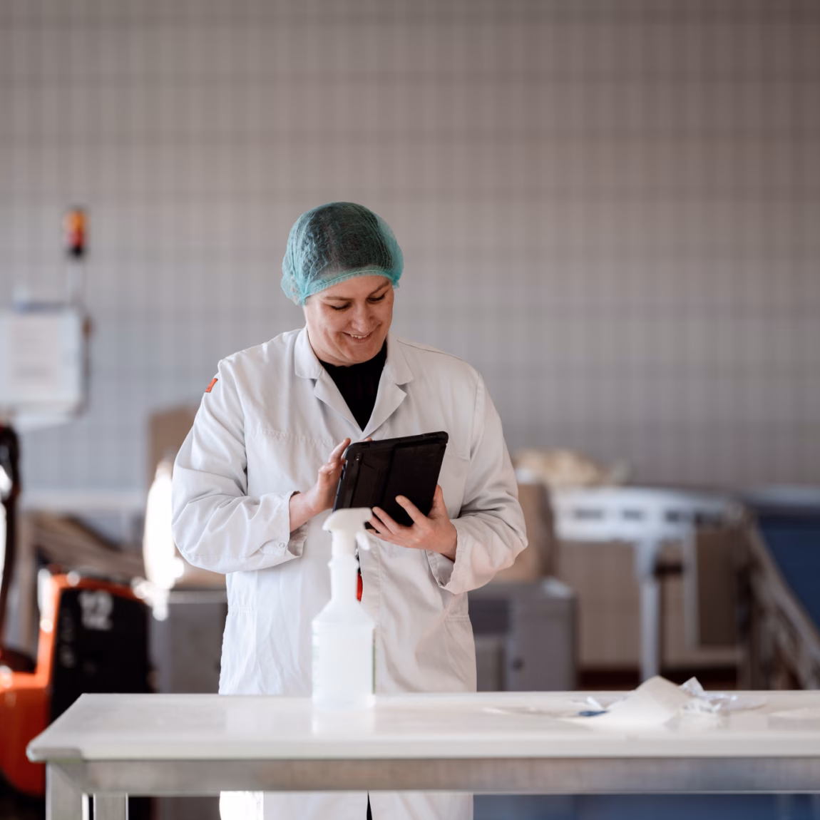 Registratie van kwaliteitsgegevens tijdens een controle in een productieomgeving.