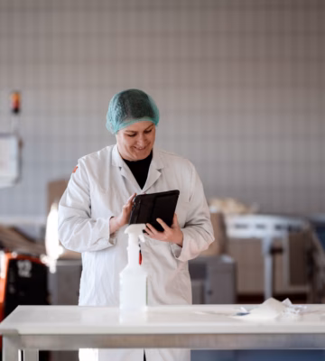 Registratie van kwaliteitsgegevens tijdens een controle in een productieomgeving.