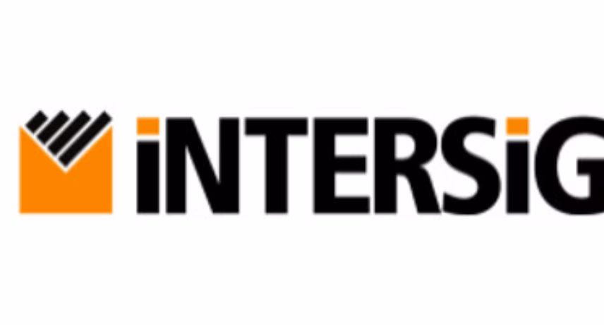 The Intersig logo, featuring both a figurative mark and a word mark.