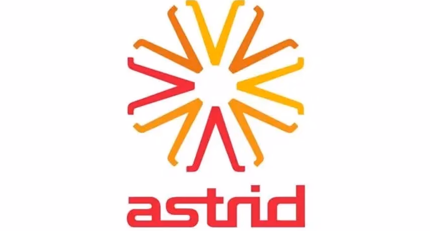 The Astrid logo featuring a stylized star-shaped symbol and wordmark.