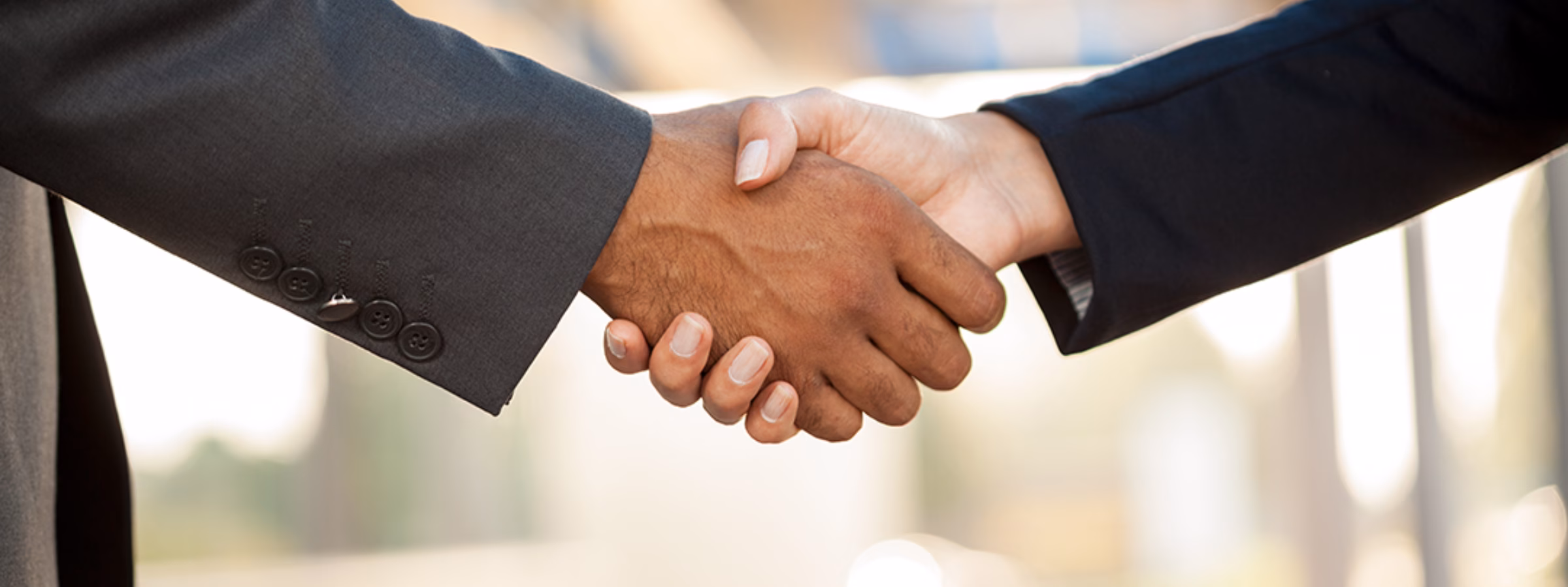 hand business men and women who shaking hands
