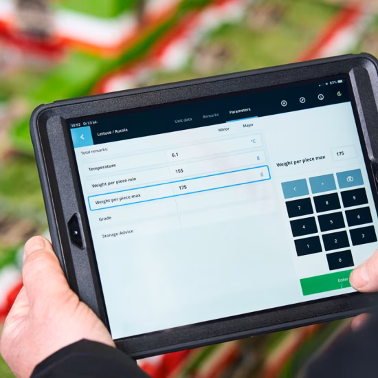 A tablet with a digital data entry application is used for data collection and processing in an operational environment.